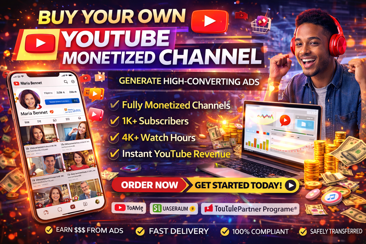 YouTube Monetized Channel (Ready-to-Earn)